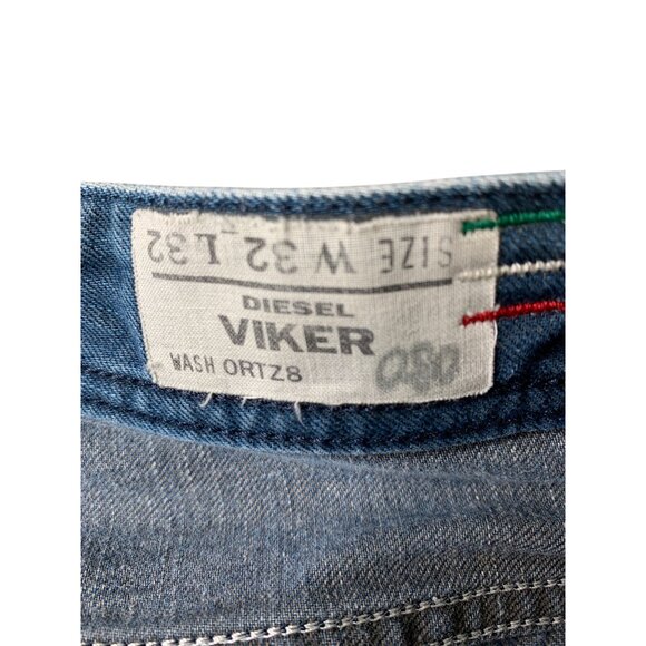 Diesel Viker Mens Jeans 32 x 32 Button Fly Made In Italy Cotton Denim RN10225 - Picture 3 of 14